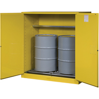 Armoires Sure-Grip EX pour entreposage de barils &agrave; la verticale, Capacit&eacute; de 110 gal. US, 2 barils, Jaune Rock Safety Industrial Ltd