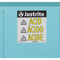 ChemCor&reg; Lined Acid/Corrosive Storage Cabinets, 22 gal., 35" x 35" x 22" Rock Safety Industrial Ltd