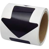 Coloured Floor Marking Decals, Arrow, 4" L x 4" W, Black, Vinyl Rock Safety Industrial Ltd