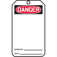 &eacute;tiquettes de s&eacute;curit&eacute;, Plastique, 3-3/8" la x 5-7/8" h, Anglais Rock Safety Industrial Ltd