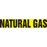 Marqueurs de tuyau "Natural Gas", Autocollant, 2-1/2" h x 12" la, Noir sur jaune Rock Safety Industrial Ltd