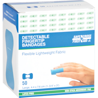 Bandages, Bout de doigt, 3", Tissu d&eacute;tectable, St&eacute;rile Rock Safety Industrial Ltd