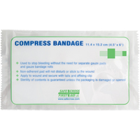 Compress Bandages, Crepe Tails, Cut to Size L x 4-1/2" W Rock Safety Industrial Ltd