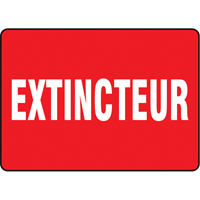 "Extincteur" Sign, 10" x 14", Aluminum, French Rock Safety Industrial Ltd