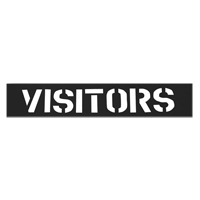 Pochoirs pour parc de stationnement, Anglais, 12" Rock Safety Industrial Ltd