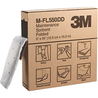 Folded Sorbents, 50' L x 5" W, 10.5 gal. Absorbancy Rock Safety Industrial Ltd