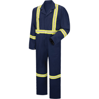 Enhanced Visibility Coveralls, Men's, Navy Blue, Size 38 Rock Safety Industrial Ltd