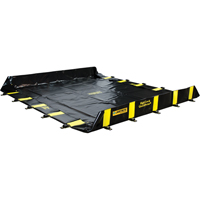 Bermes Rigid-Lock QuickBerm, Capacit&eacute; 745 gal. US, 10' la x 10' lo x 12" h, Paroi &agrave; piquets Rock Safety Industrial Ltd