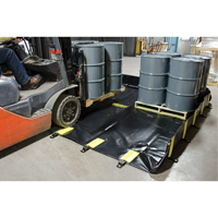 Bermes Rigid-Lock QuickBerm, Capacit&eacute; 745 gal. US, 10' la x 10' lo x 12" h, Paroi &agrave; piquets Rock Safety Industrial Ltd