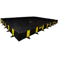Bermes Rigid-Lock QuickBerm, Capacit&eacute; 2390 gal. US, 16' la x 20' lo x 12" h, Paroi &agrave; piquets Rock Safety Industrial Ltd