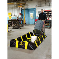 Bermes de confinement avec supports int&eacute;rieurs de parois QuickBerm , Capacit&eacute; 235 gal. US, 4' la x 8' lo x 12" h, Support &agrave; encliqueter Rock Safety Industrial Ltd
