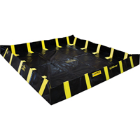 Bermes de confinement avec supports int&eacute;rieurs de parois QuickBerm , Capacit&eacute; 1075 gal. US, 12' la x 12' lo x 12" h, Support &agrave; encliqueter Rock Safety Industrial Ltd