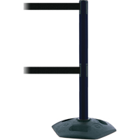 Dual Line Heavy Duty Post, Plastic, 38" H, Black Tape, 7.5' Tape Length Rock Safety Industrial Ltd
