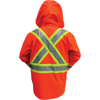 Hi-Vis FR/PU Safety Rain Jackets, Small, High Visibility Orange Rock Safety Industrial Ltd