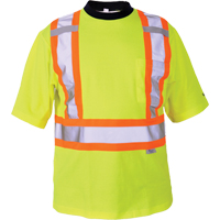 T-shirt de s&eacute;curit&eacute;, Polyester, Moyen, Jaune lime haute visibilit&eacute; Rock Safety Industrial Ltd