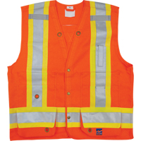 Veste de s&eacute;curit&eacute; pour arpenteur, Orange haute visibilit&eacute;, Petit, Polyester Rock Safety Industrial Ltd