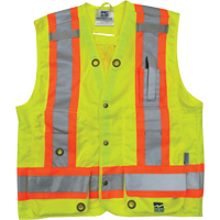 Veste de s&eacute;curit&eacute; pour arpenteur, Jaune lime haute visibilit&eacute;, Petit, Polyester Rock Safety Industrial Ltd