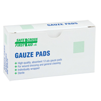 Gauze , Pad, 3" L x 3" W, Sterile, Medical Device Class 1 Rock Safety Industrial Ltd