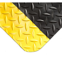 Tapis Smart No 497, Losange, 2' x 10' x 1", Noir/Jaune, PVC/Ur&eacute;thane Rock Safety Industrial Ltd