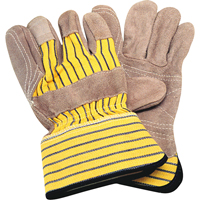 Gants d'ajusteur avec paume double, Grand, Paume en Cuir de vache refendu, Doublure en Coton Rock Safety Industrial Ltd