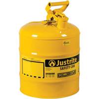 Bidons s&eacute;curitaires, Type I, Acier, 5 gal. US, Jaune, Homologu&eacute; FM/List&eacute; UL/ULC Rock Safety Industrial Ltd