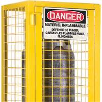 Armoire de s&eacute;curit&eacute; pour cylindres de gaz conforme aux normes de la CSA, nbre de bouteilles: 2, 17" , 17" , 69" , Jaune Rock Safety Industrial Ltd