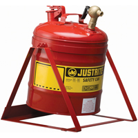 Bidon avec robinet s&eacute;curitaires pour laboratoires, Type I, Acier, 5 gal. US, Rouge, Homologu&eacute; FM Rock Safety Industrial Ltd