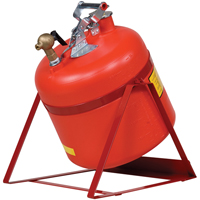 Bidon avec robinet s&eacute;curitaires pour laboratoires, Type I, Acier, 5 gal. US, Rouge, Homologu&eacute; FM Rock Safety Industrial Ltd