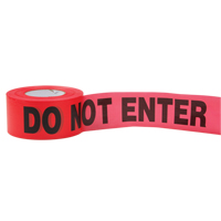 Standard Barricade Tape, English, 3" W x 1000' L, 2 mils, Red Rock Safety Industrial Ltd