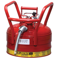 Bidons s&eacute;curitaires D.O.T. de AccuFlow, Type II, Acier, 2,5 gal. US, Rouge, Homologu&eacute; FM Rock Safety Industrial Ltd