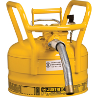 Bidons s&eacute;curitaires D.O.T. de AccuFlow, Type II, Acier, 2,5 gal. US, Jaune, Homologu&eacute; FM Rock Safety Industrial Ltd