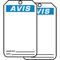Safety Tags, Cardstock, 3-1/8" W x 5-7/8" H, French Rock Safety Industrial Ltd