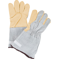 Standard-Duty Snug Wrist Work Gloves, Large, Grain Cowhide Palm Rock Safety Industrial Ltd