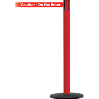 Advance TensaBarrier&reg; Barrier Post, Steel, 36" H, White/Red Tape, 7.5' Tape Length Rock Safety Industrial Ltd