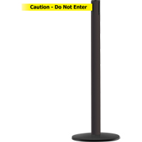 Advance TensaBarrier&reg; Barrier Post, Steel, 36" H, Black/Yellow Tape, 7.5' Tape Length Rock Safety Industrial Ltd