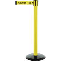 Advance TensaBarrier&reg; Barrier Post, Steel, 36" H, Black/Yellow Tape, 7.5' Tape Length Rock Safety Industrial Ltd