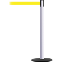 Advance TensaBarrier&reg; Barrier Post, Steel, 36" H, Yellow Tape, 7.5' Tape Length Rock Safety Industrial Ltd