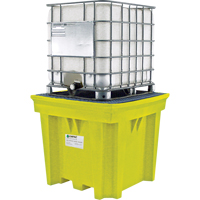 GRV Space-Saver sans drain, Capacit&eacute; de d&eacute;versement 275 gal. US, 57" x 57" x 48" Rock Safety Industrial Ltd