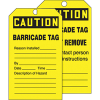 Tags By-The-Roll Safety Tags, Cardstock, 3" W x 6-1/4" H, English Rock Safety Industrial Ltd