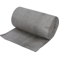 Industrial-Grade Fine Fibre Sorbent Rolls, Heavyweight, 150' L x 30" W, 70 gal. Absorbancy Rock Safety Industrial Ltd