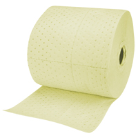 Industrial-Grade Fine Fibre Sorbent Rolls, Heavyweight, 150' L x 15" W, 35 Gal. Absorbancy Rock Safety Industrial Ltd