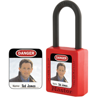 &eacute;tiquettes d'identification &agrave; photo pour cadenas en thermoplastique Zenex Rock Safety Industrial Ltd