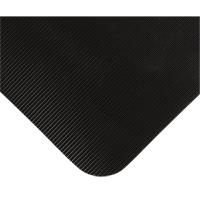 Tapis tr&egrave;s robuste pour panneau de contr&ocirc;le No 720, Ondul&eacute;, 3' x 10' x 5/8", Noir, PVC Rock Safety Industrial Ltd