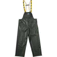 Journeyman Chemical Resistant Rain Bib Pants, Small, Green, Polyester/PVC Rock Safety Industrial Ltd