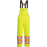 Pantalon de s&eacute;curit&eacute; Journeyman d&eacute;tachable &agrave; bavette, Polyester, Petit, Jaune lime haute visibilit&eacute; Rock Safety Industrial Ltd