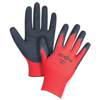Black & Red Crinkle Grip Coated Gloves, 9/Large, Rubber Latex Coating, 13 Gauge, Polyester Shell Rock Safety Industrial Ltd