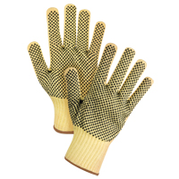 Gants tricot&eacute;s deux c&ocirc;t&eacute;s, sans couture, &agrave; pois, Taille Grand/9, Calibre 7, Rev&ecirc;tement PVC, Enveloppe en Kevlar, ASTM ANSI niveau A2/EN 388 niveau 3 Rock Safety Industrial Ltd