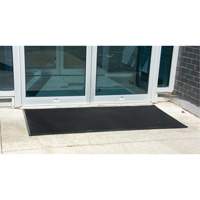 Outdoor Entrance Matting, Rubber, Scraper Type, Textured Pattern, 2' x 2-2/3', Black Rock Safety Industrial Ltd
