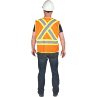 Veste de s&eacute;curit&eacute; d&eacute;tachable en cinq points de premi&egrave;re qualit&eacute;, Orange haute visibilit&eacute;, Grand/T-Grand, Polyester Rock Safety Industrial Ltd
