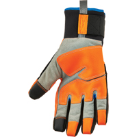 ProFlex&reg; 818WP Performance High-Visibility Thermal Waterproof Utility Gloves, Polyurethane Palm, Size Small Rock Safety Industrial Ltd